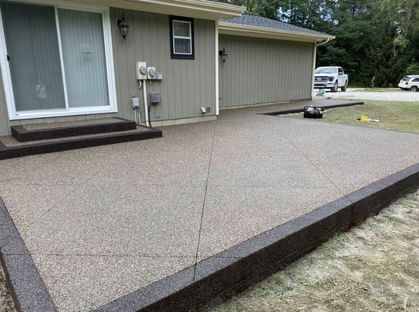 Concrete patio and steps project