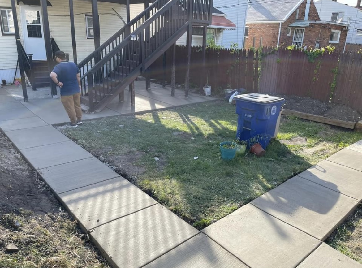 Patio after completion