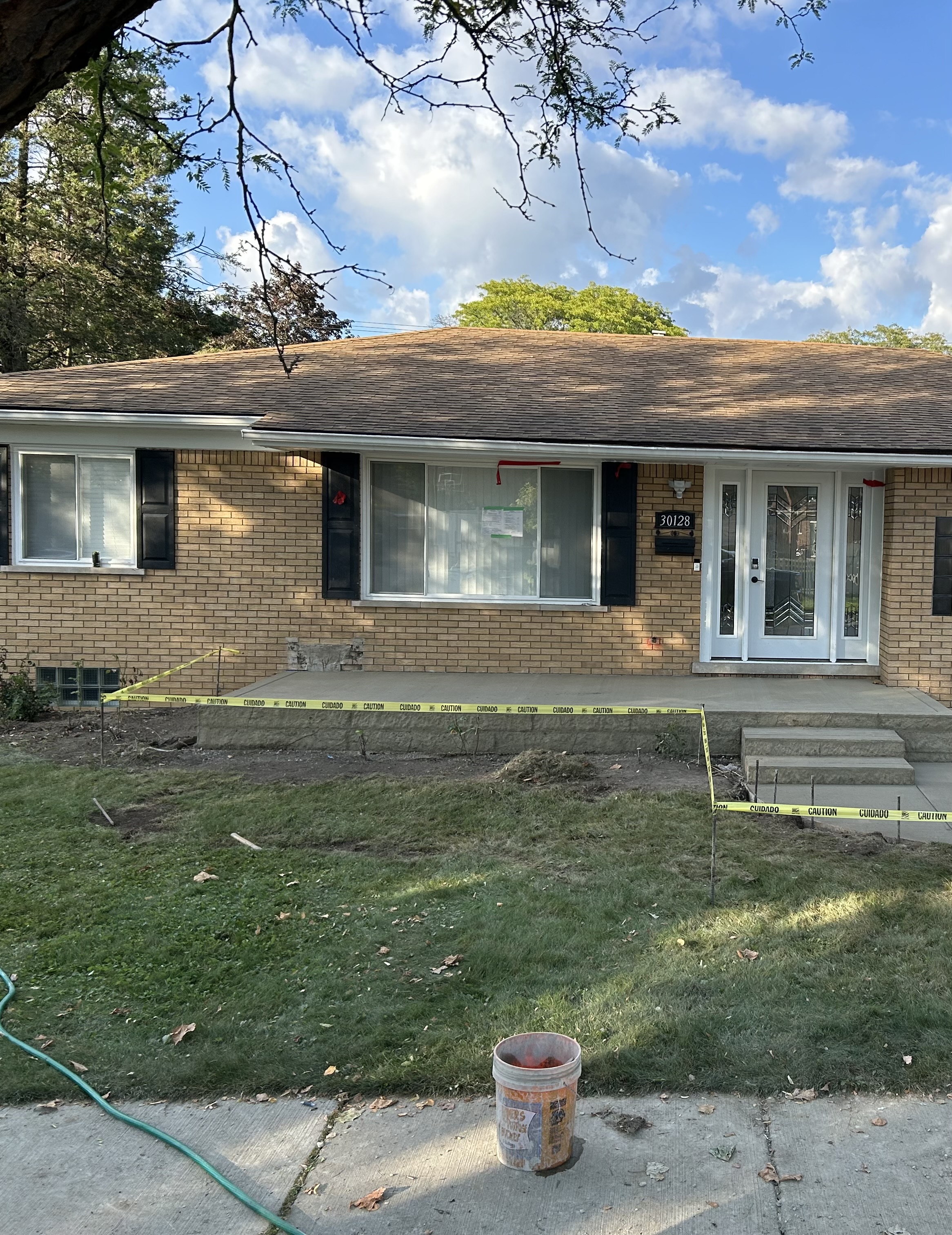 Decorative concrete porch