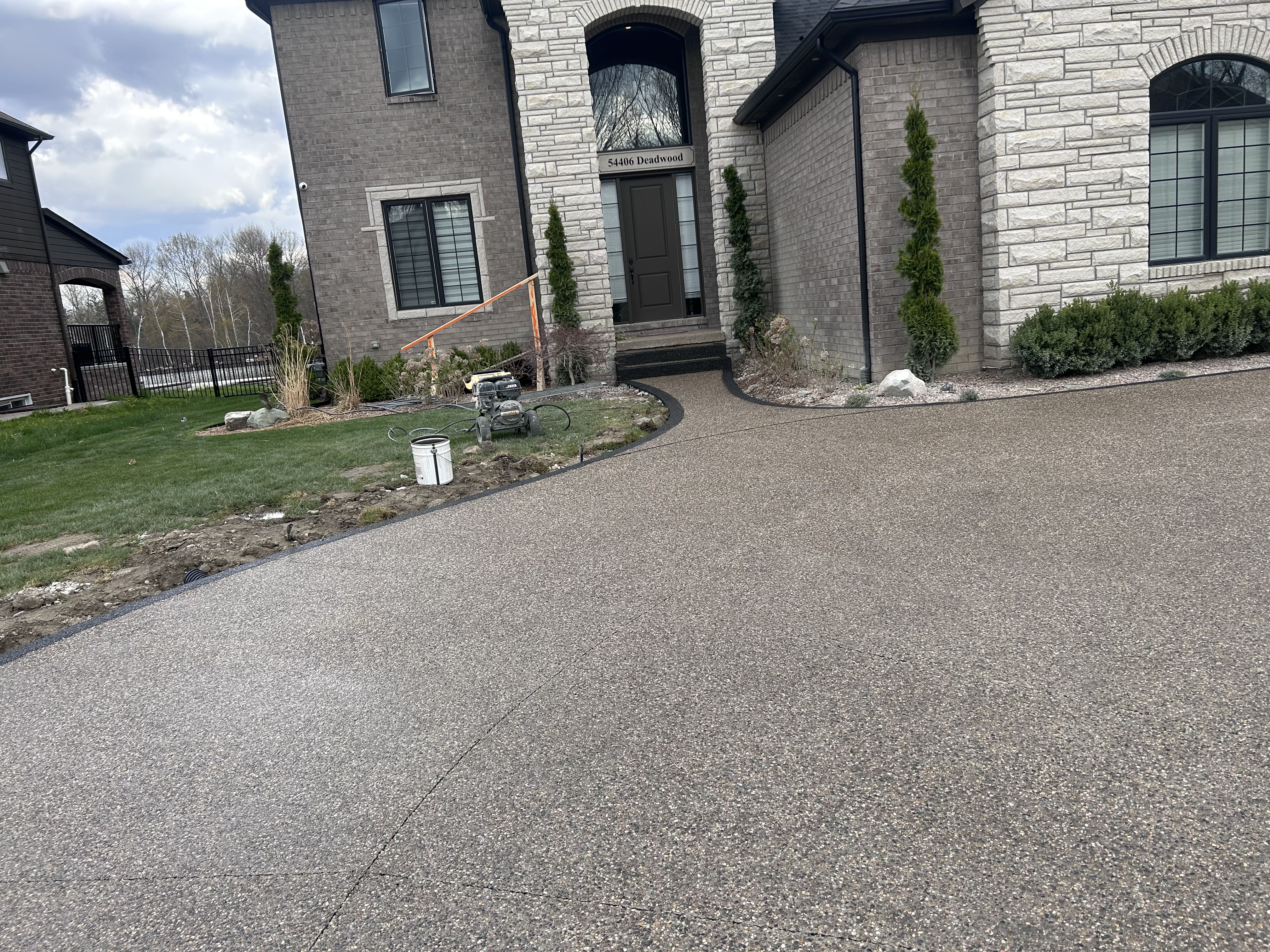 Exposed aggregate patio project